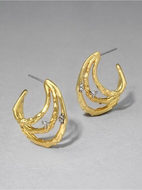 Alexis Bittar Brut Thorn Orbit Hoop Earrings